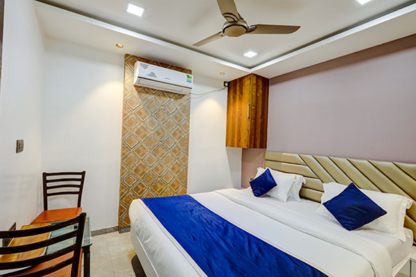 Clean AC room interior Vishnu Nivasam Tirupati Ji